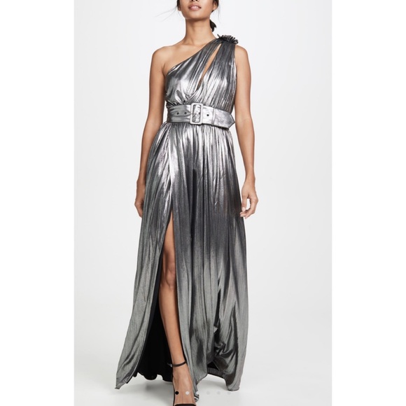 silver lame dress